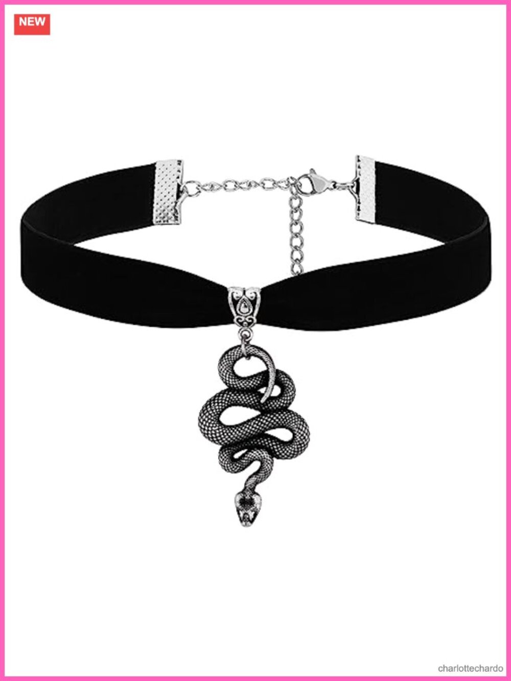 Snake Choker Necklace Gothic Goth Punk Emo Grunge Stainless Steel